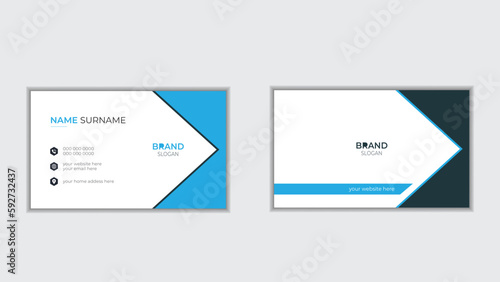 Modern business card design . double sided business card design template.