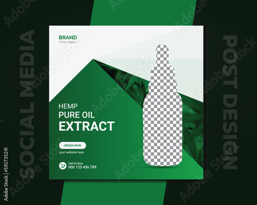 Hemp Product Social Media Post Design