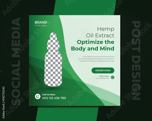 Hemp Product Social Media Post Design