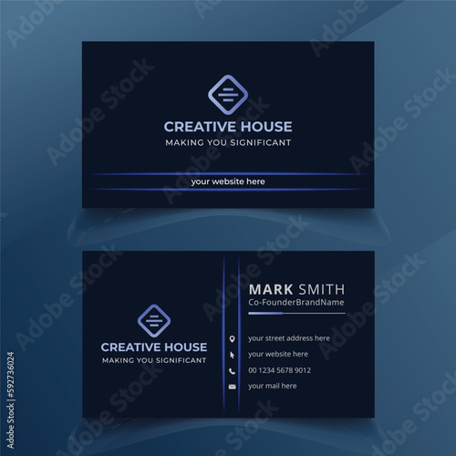 Professional elegant modern business card design