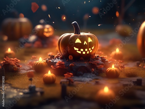 halloween illustration wallpaper pumpkin, hallowen event, 