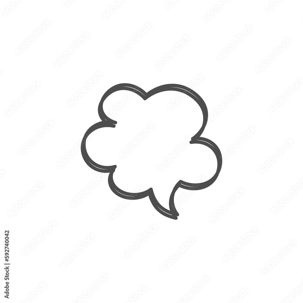 speech bubble on white background