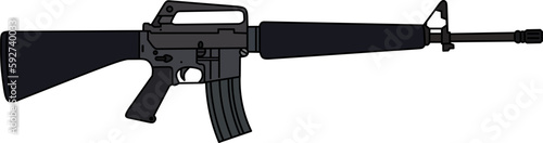 M16 rifle vector vektor image