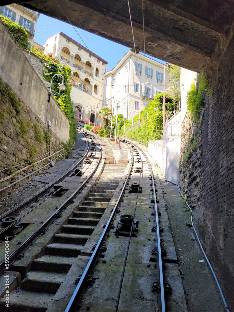 Rails of the cable car 