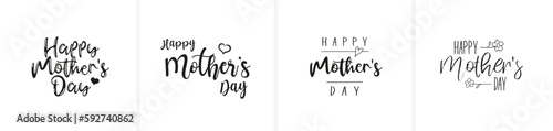 "Happy Mother's Day" as calligraphy; all Letters are individual selectable