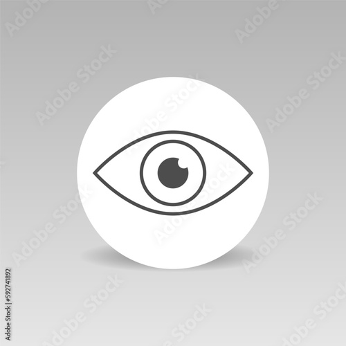 Eye icon vector icon. Look and vision sign