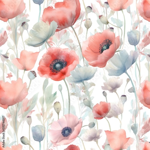 pattern with poppies