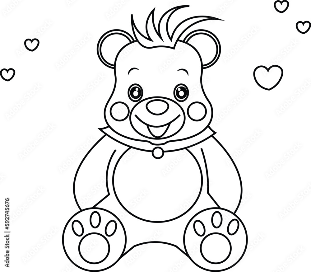 Obraz premium Cute Teddy Bear Cartoon
