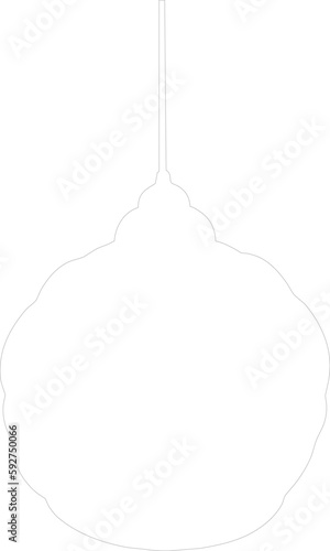 Chandelier silhouette drawing. Pendant light vector drawing