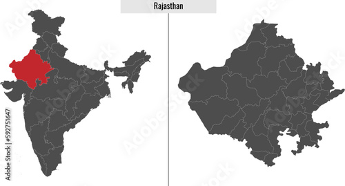 map of Rajasthan state of India