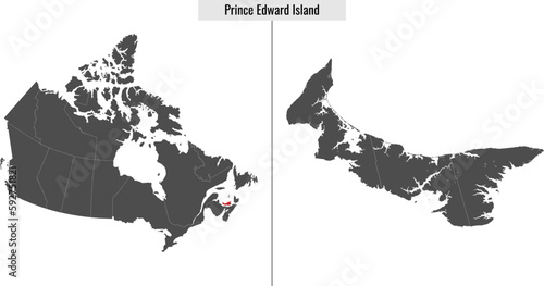 map of Prince Edward Island province of Canada