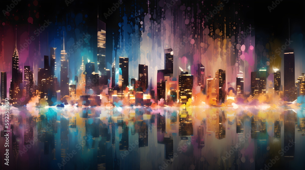 Abstract wallpaper, Abstract background, 3D Background, 3D Wallpaper, Generative AI, Cityscape, Sky, Skyline
