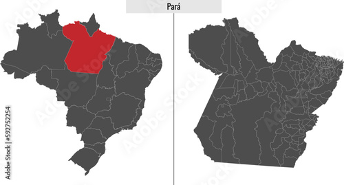 map of Para state of Brazil