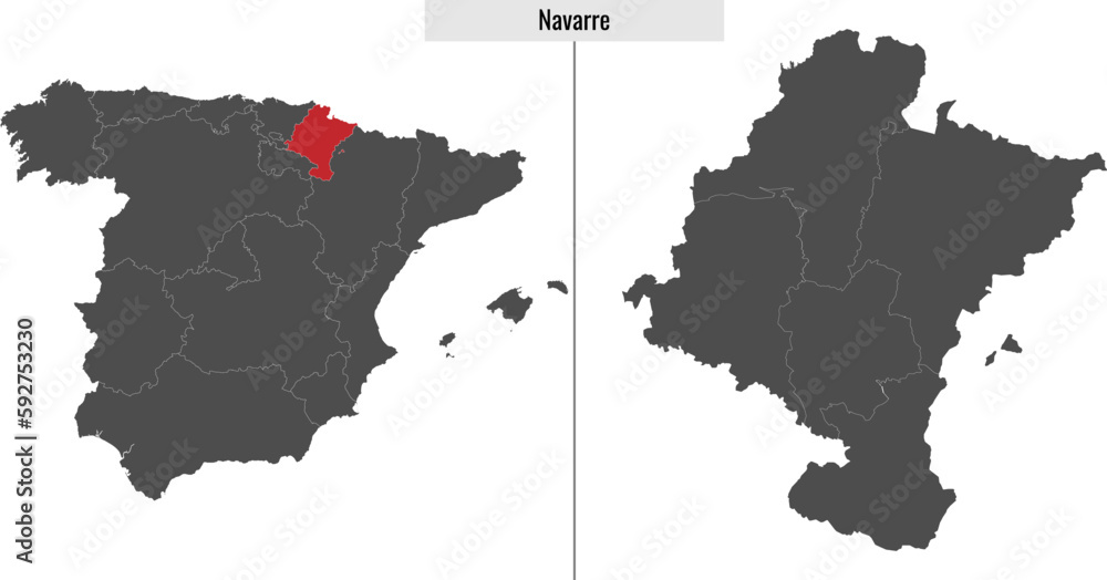 Fototapeta premium map of Navarre