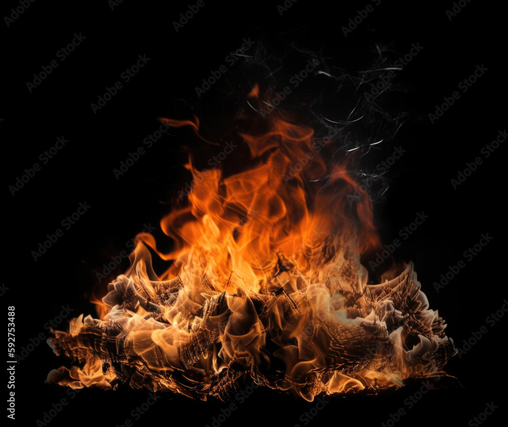 A Close-Up of Blazing Fire Created with Generative AI and Other Techniques A Close-Up of Blazing Fire Created with Generative AI and Other Techniques