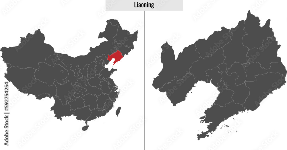 Obraz premium map of Liaoning province of China