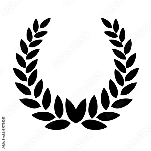 laurel, laurel wreath - vector icon, isolated element