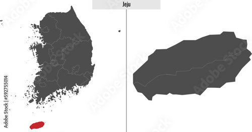 map of Jeju state of South Korea