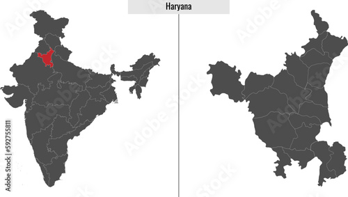 map of Haryana state of India