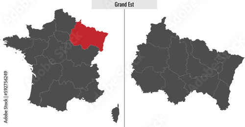 map of Grand Est region of France