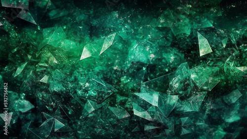 Emerald green gem kryptonite texture, background banner or wallpaper for graphic design.