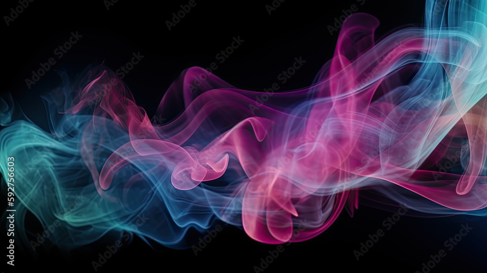 Vibrant Illusion of Smoke and Fire: Smooth Burning Curves with Matching Pastel Colours. Generative AI