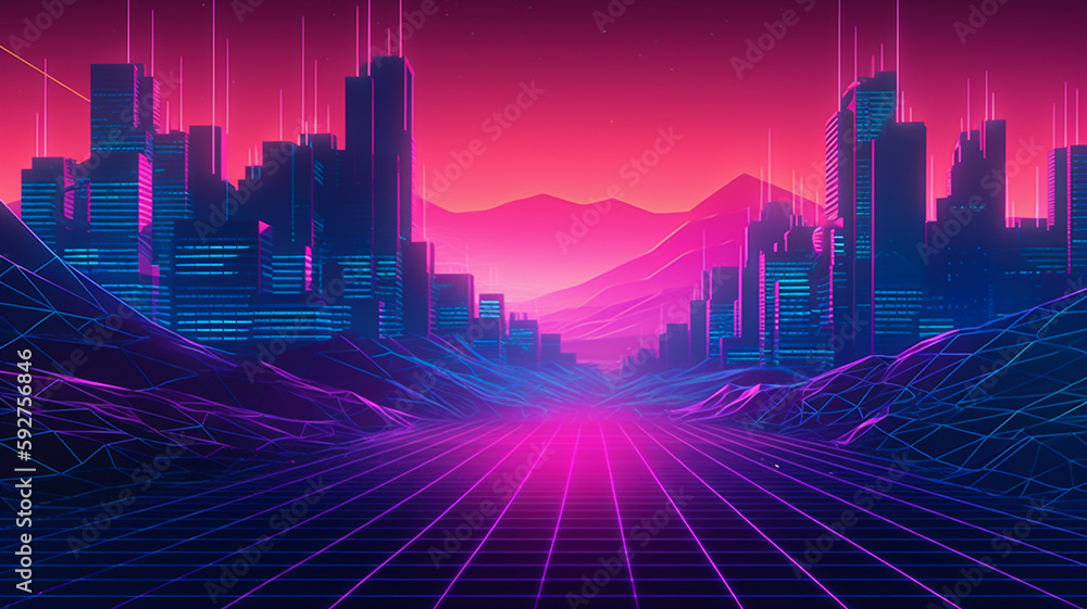 Cyberpunk backgrounds collection