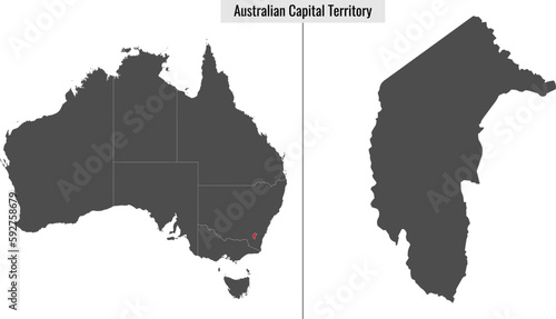 Australian Capital Territory map state of Australia photo