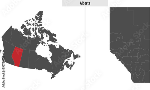 Alberta map province of Canada
