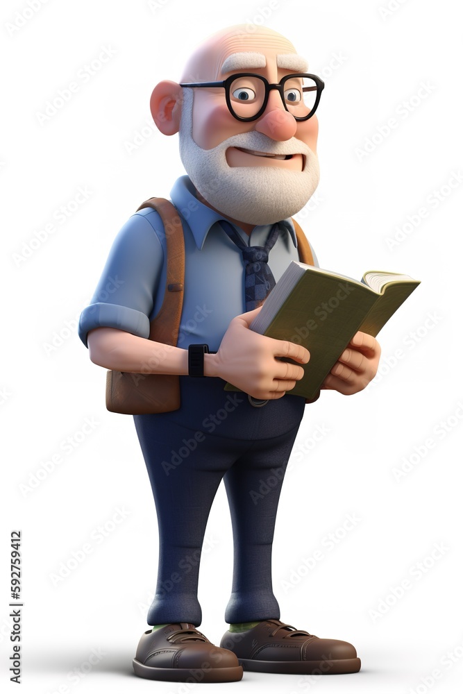 teacher 3d character teacher 3d character