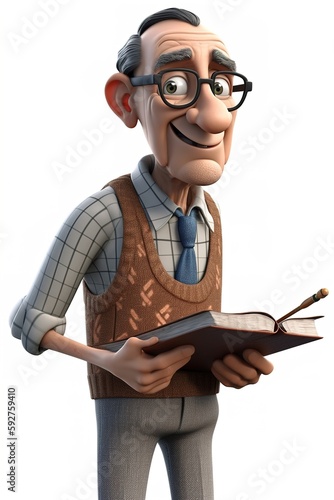 teacher 3d character 