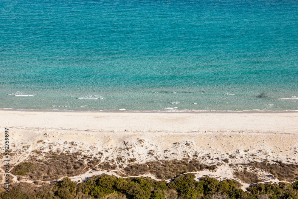 Idyllic view of Sardinian beach La Cinta San Teodoro
