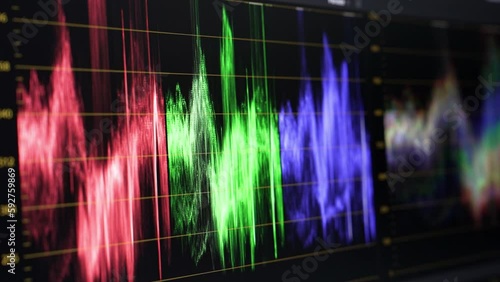 Color Grading Process With Graphs photo