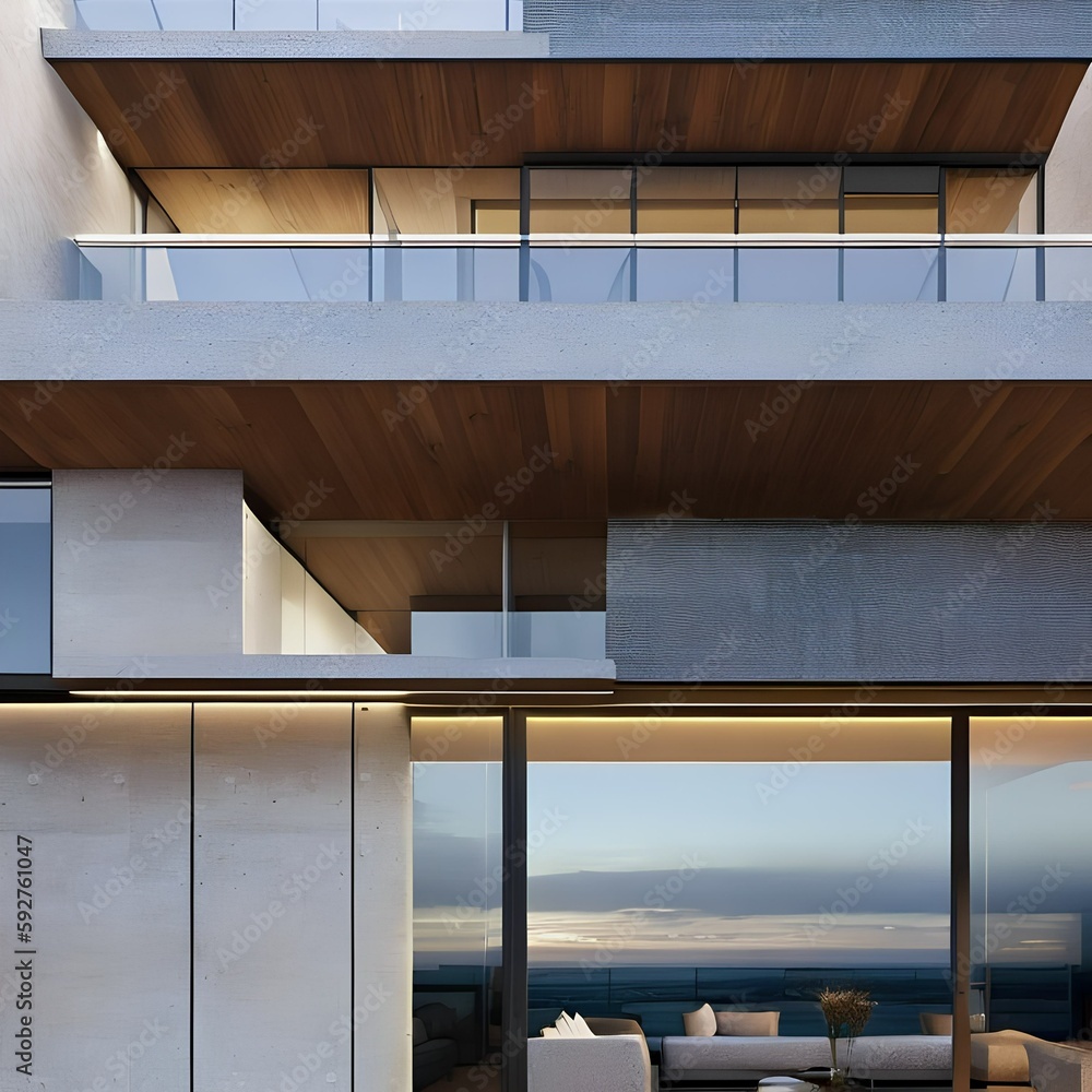 Obraz premium modern balcony223, Generative AI