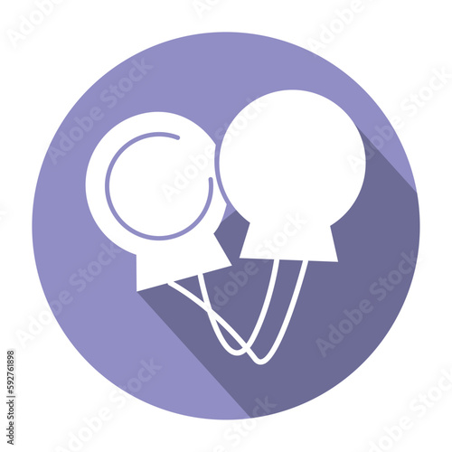 Isolated castanet icon Flat design Musical instrument Vector