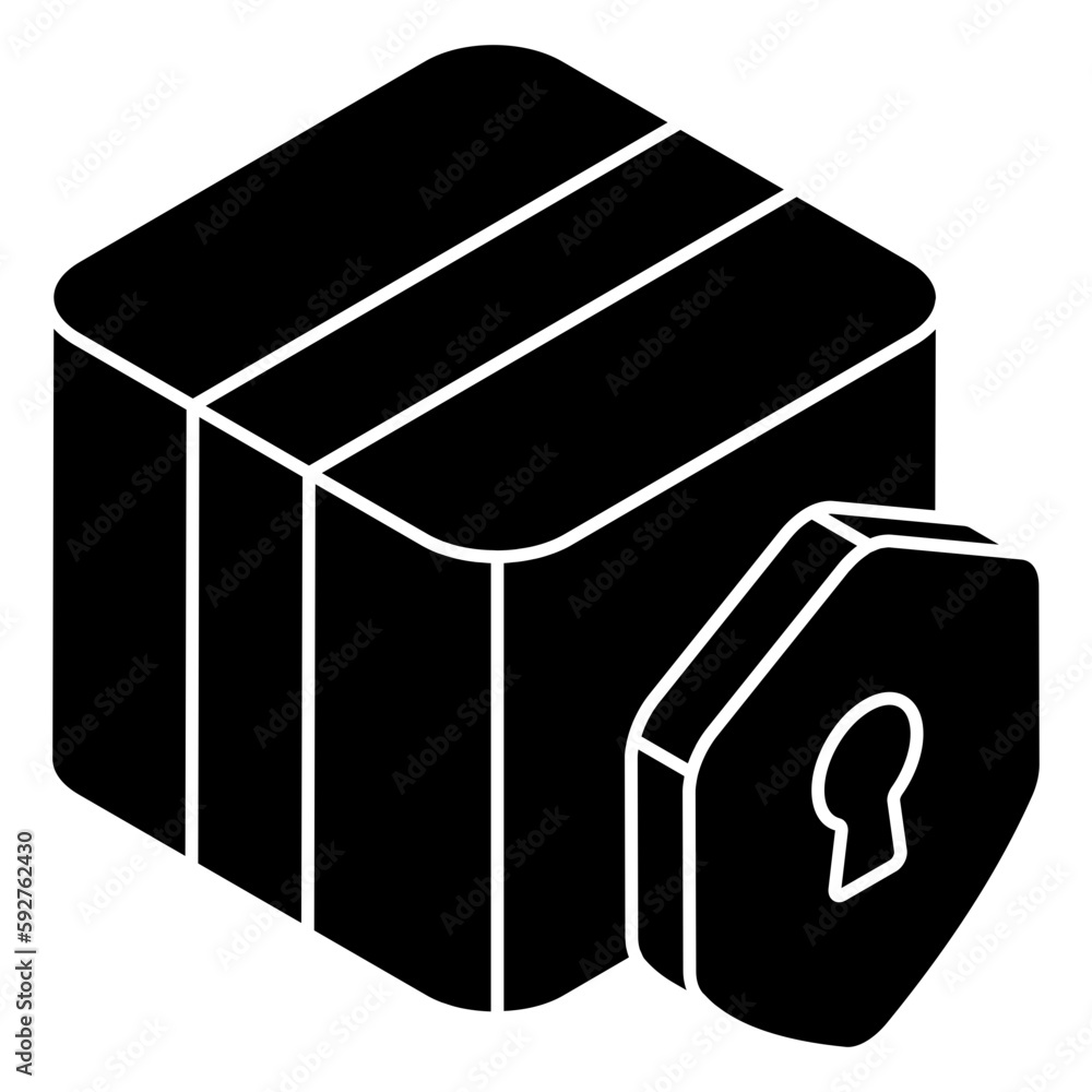 Editable design icon of parcel security Editable design icon of parcel security