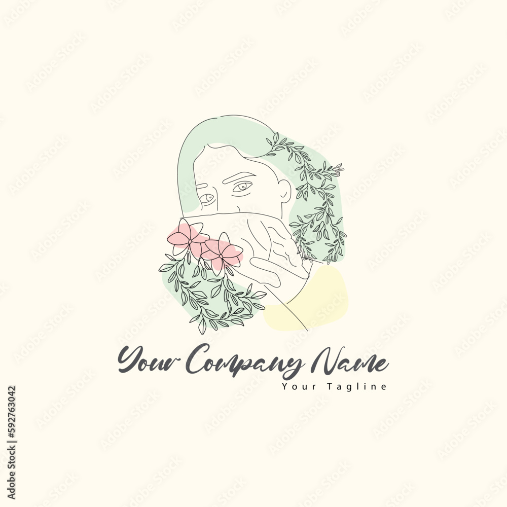Fototapeta premium Line Art Logo Design