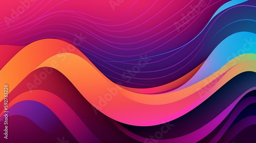 Abstract background of Psychic Waves. Creative trend. Banner. Generative Ai content.