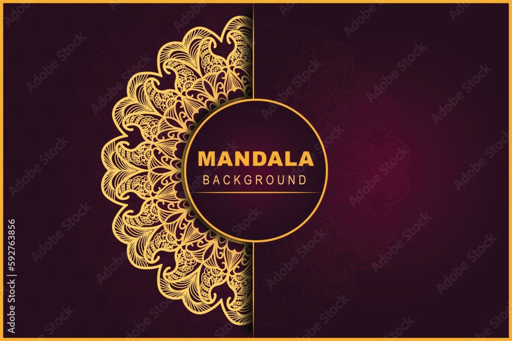 Vector luxury mandala background design. Mandala for Ramadan, New year holiday, beauty spa salon, wedding invitation