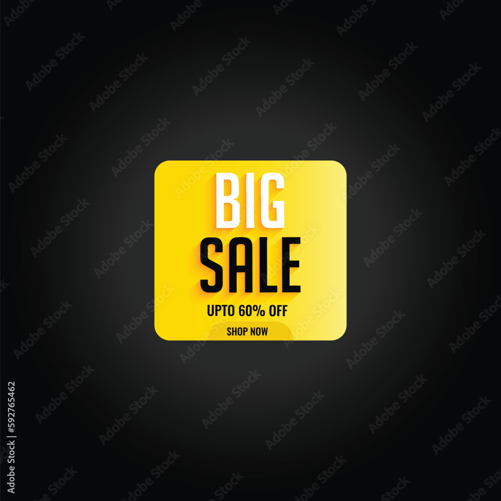 Modern big sale banner in flat design Modern big sale banner in flat design
