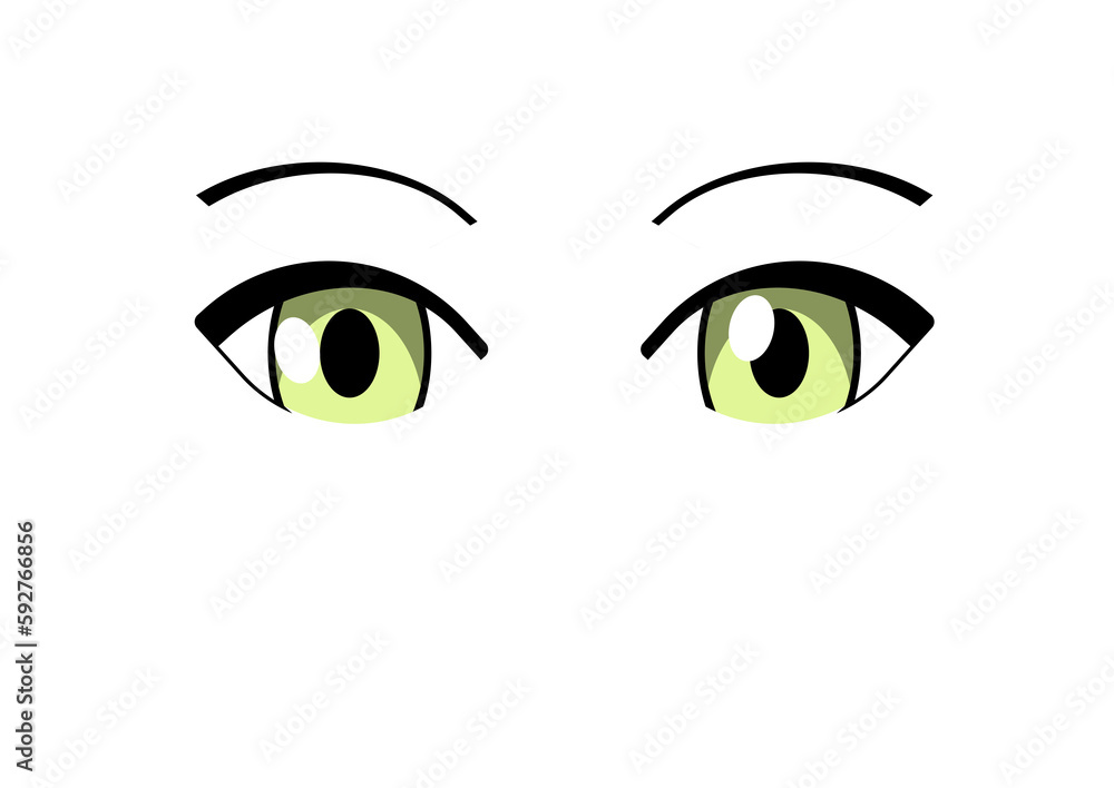 2d anime manga woman colourful eyes 