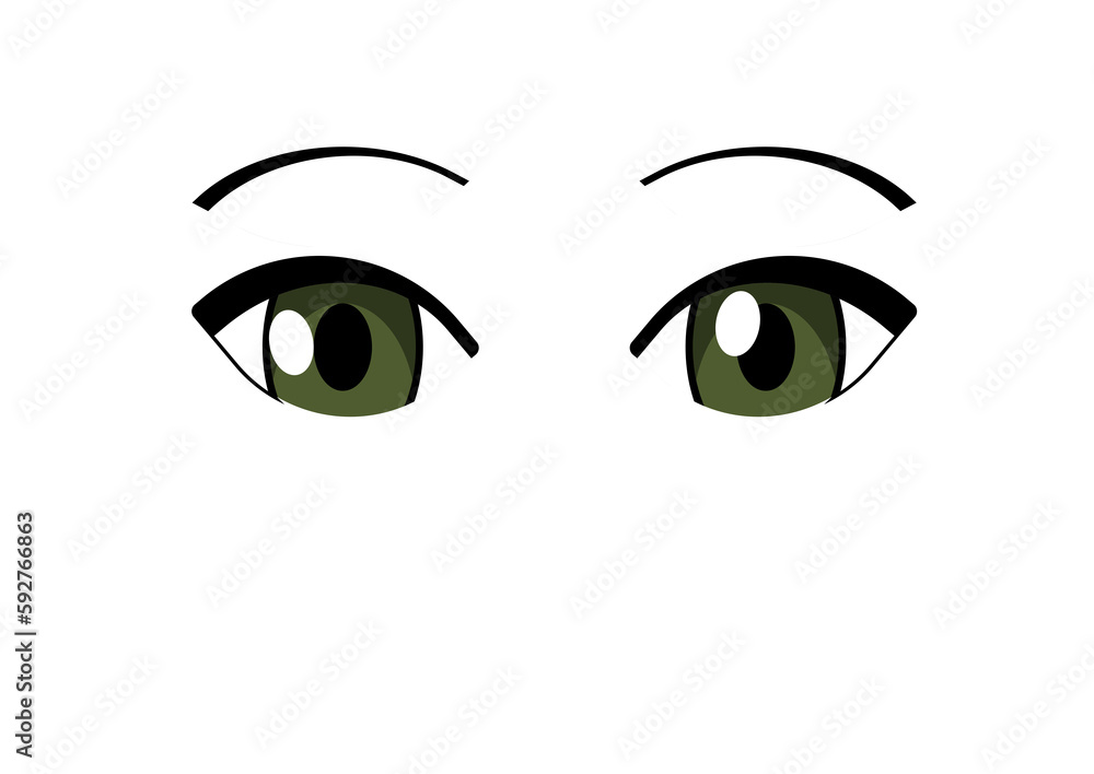 2d anime manga woman colourful eyes 