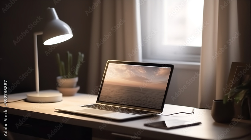 mockup laptop in a college dorm room mockup laptop in a college dorm room