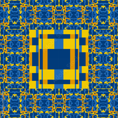 Traditional Ukrainian colors are yellow and blue. Abstract background with wavy relief lines. The beauty of natural relief lines in colorful horizontal lines. Wavy pattern of stripes of different thic