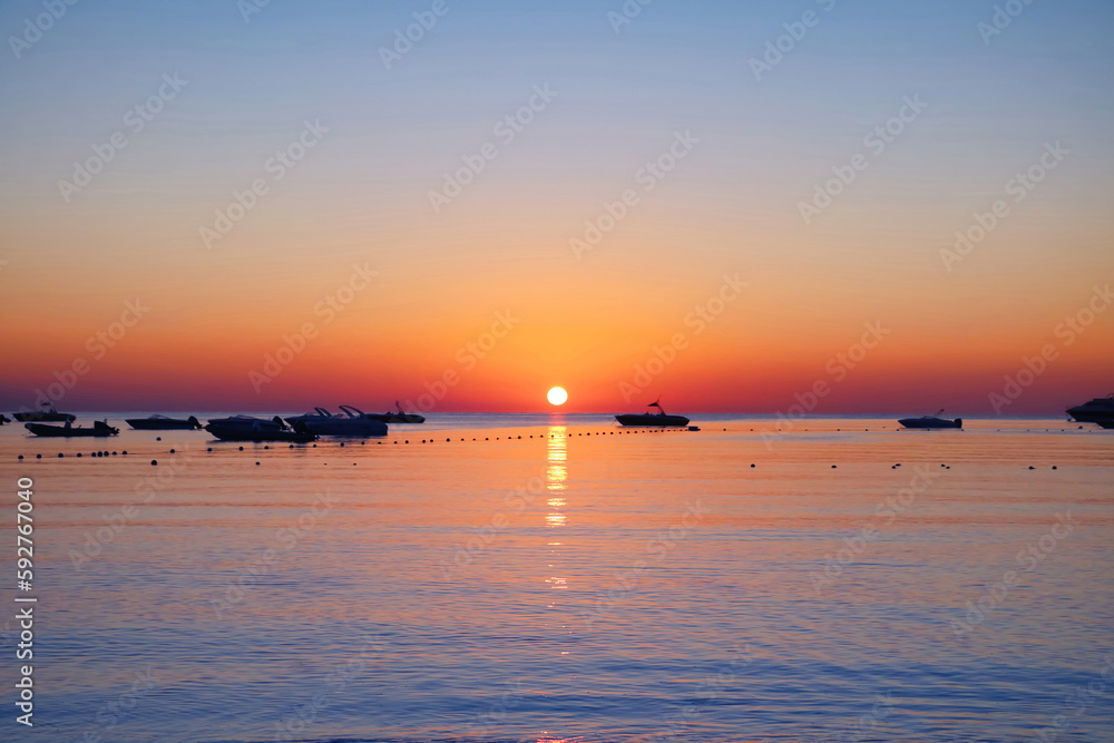 Beautiful Sunrise landscape over sea