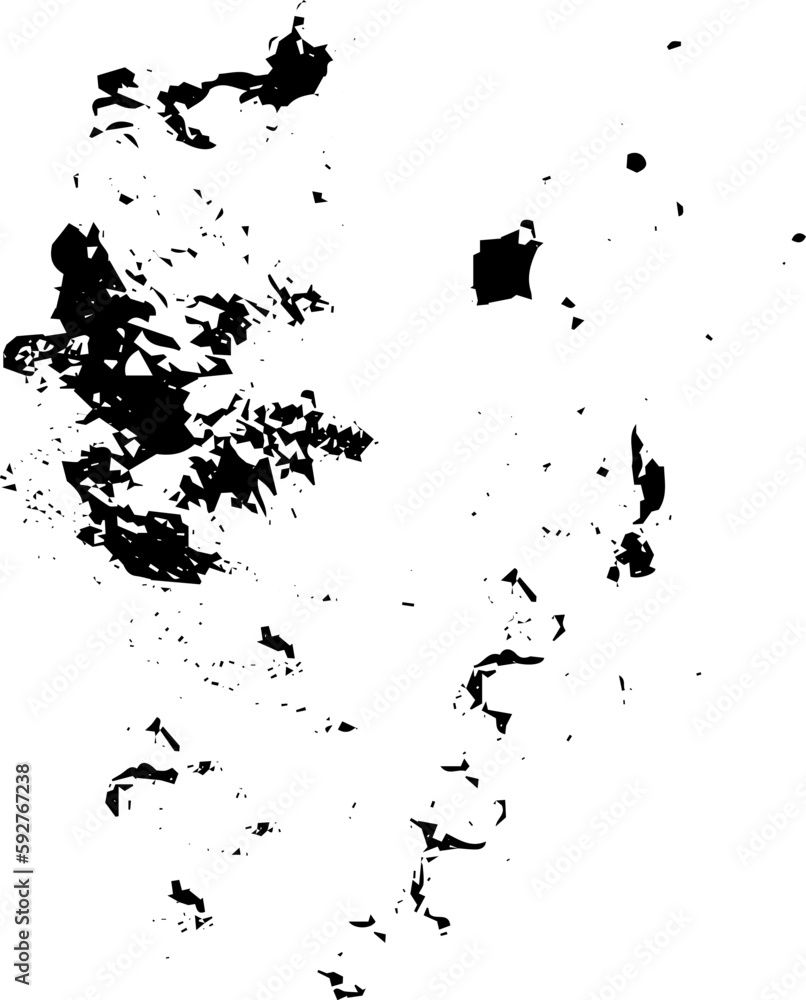 Rustic grunge vector texture with grain and stains. Abstract noise background. Weathered surface. Dirty and damaged. Detailed rough backdrop. Vector graphic illustration with transparent white. EPS10.