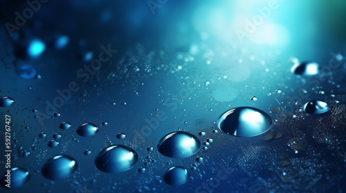 Wallpaper Mural water drops on blue background Torontodigital.ca