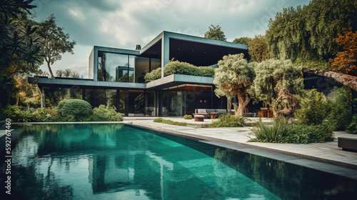Luxury House with Vegetation and a Huge Swimming Pool © Boss
