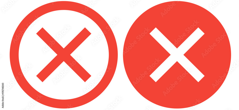 red cross icon button, no icon, cancel icon red cross icon button, no icon, cancel icon