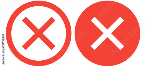 red cross icon button, no icon, cancel icon